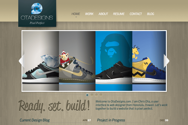 Ota Designs website preview